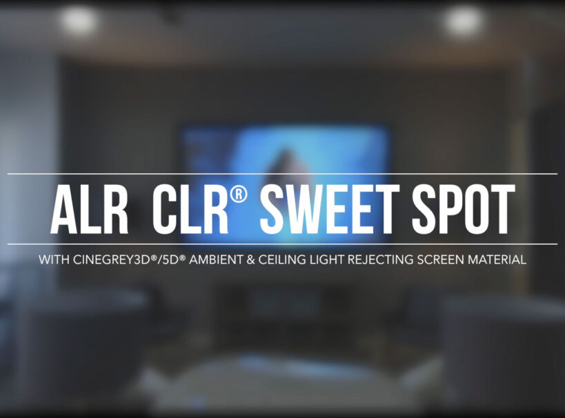 CineGrey 3D/5D® Ambient & Ceiling Light Rejecting Projector Screen Sweet Spot Video