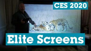 CES 2020: Elite Screens MT106UHD5 manual tab-tension projector screen | Crutchfield