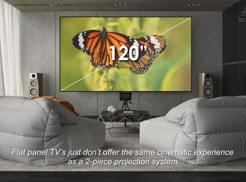 Benefits of Using a Ceiling Ambient Light Rejecting UST Material vs. a Flat Panel TV