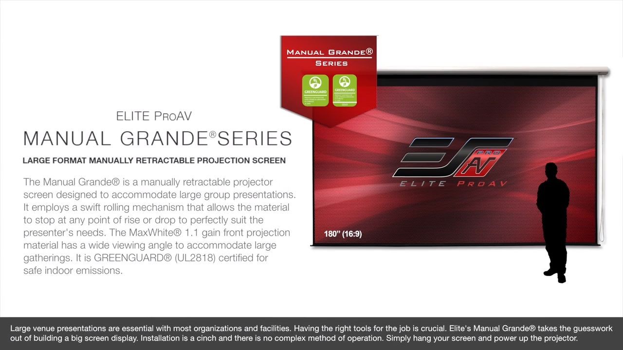 Product Videos Eliteproav Providing An Array Of Dedicated Manual Projection Screen Video Player