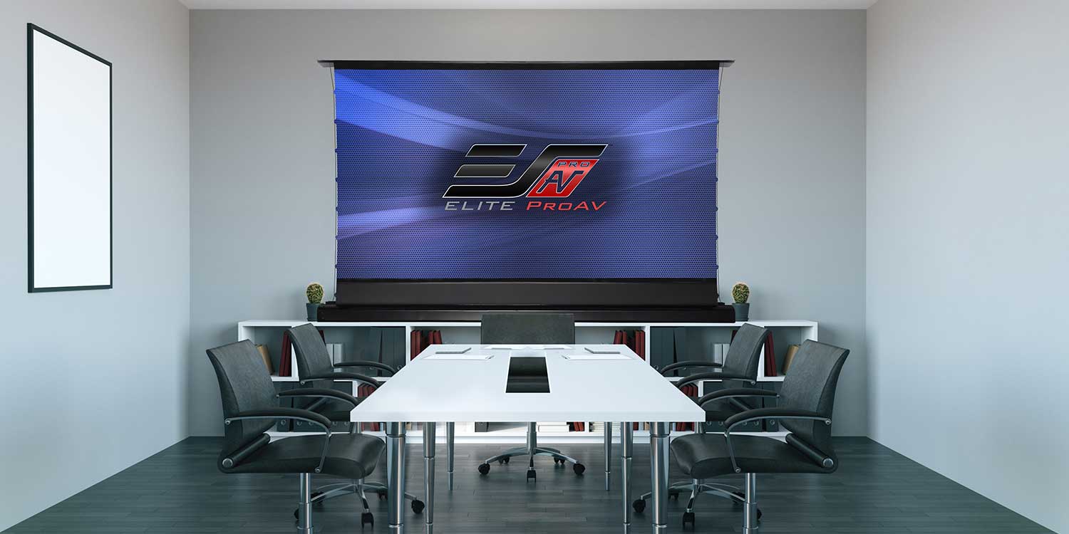 Quality projector screen for professional presentations and meetings.