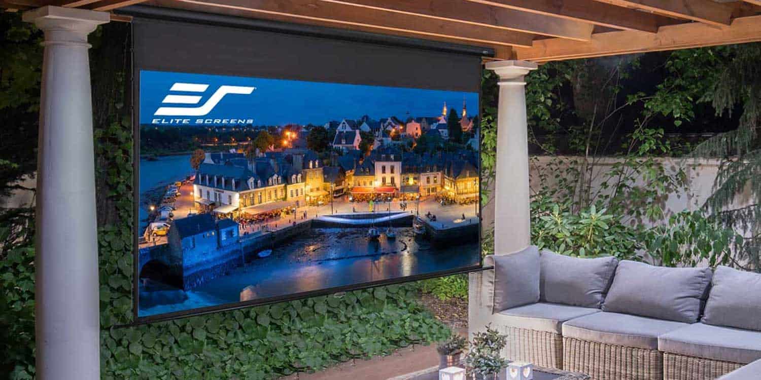 Quality commercial projector screen by EliteProAV for professional presentations and entertainment.