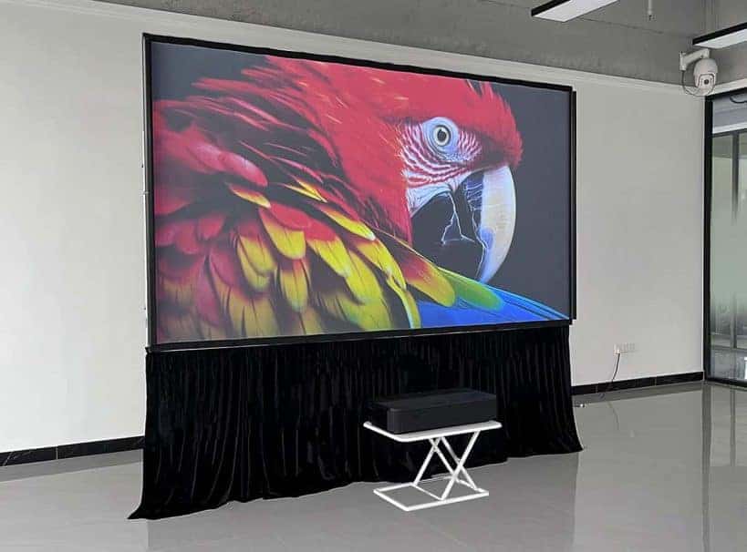 Quality Commercial Projector Screen Projection screen for professional presentations and events.