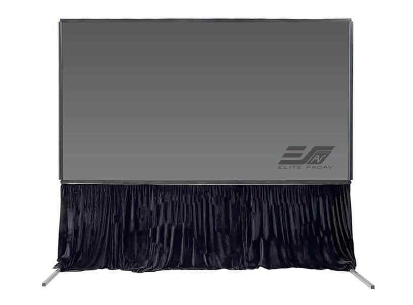 EliteProAV commercial grade projector screen for professional presentations and home theaters.