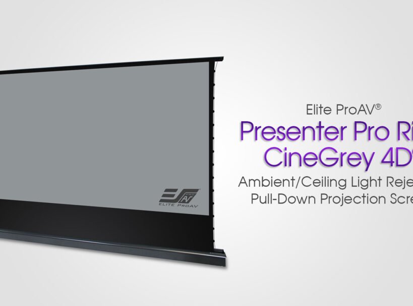 Elite ProAV CineGrey 4D Series | Ambient Ceiling Light Rejecting Floor-Rising Projector Screen