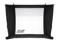 High-quality black frame commercial projector screen for presentations.