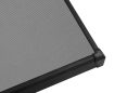 Commercial grade projector screen with black border for optimal image clarity.