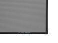 Projector screen with fine striped surface for clear image display.
