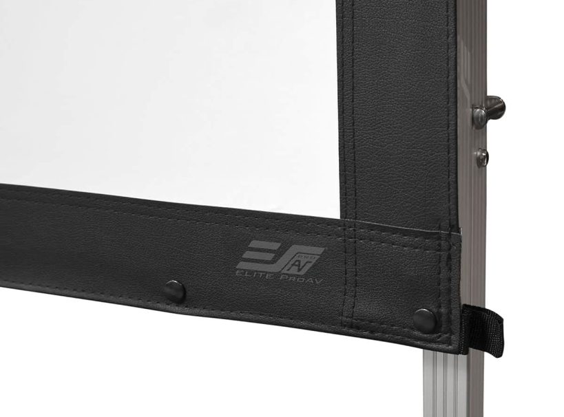 EliteProAV Projector Screen Frame Commercial grade projector screen with durable black frame and sturdy mounting hardware.