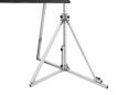 Projector screen stand with adjustable tripod for professional presentations.