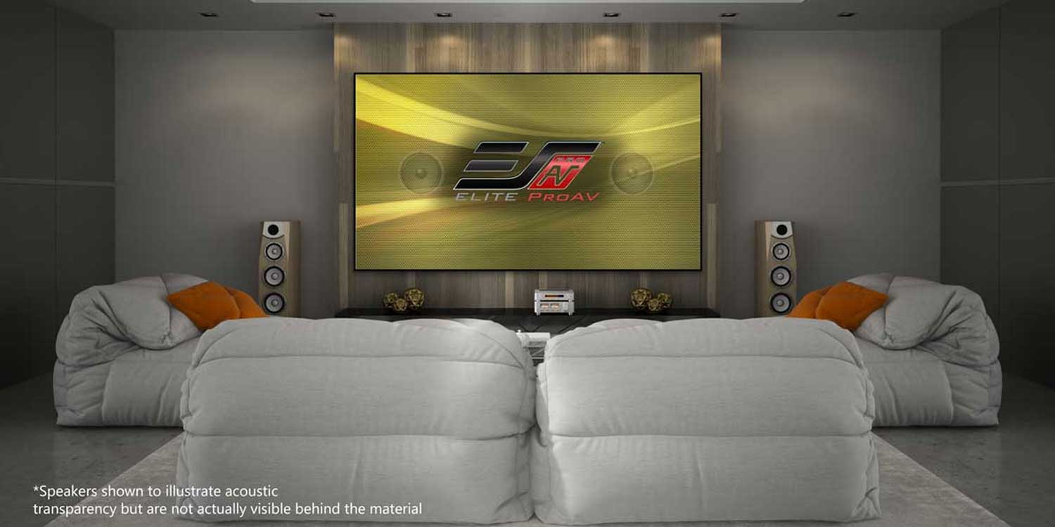 Projector screen with sleek design for home theater setups. Perfect for immersive viewing experience.