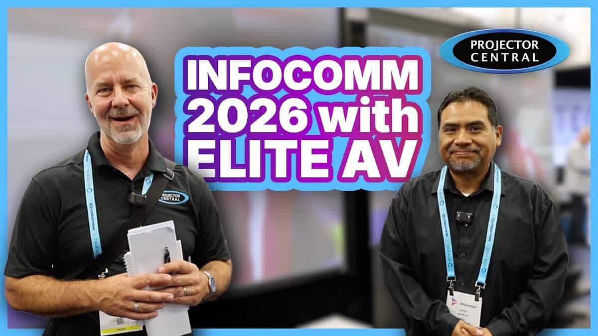 Elite ProAV Features Presenter Pro and Floor Riser Pro DarkUST 3 at InfoComm 2026