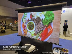 Quality projector screen for professional presentations and entertainment.