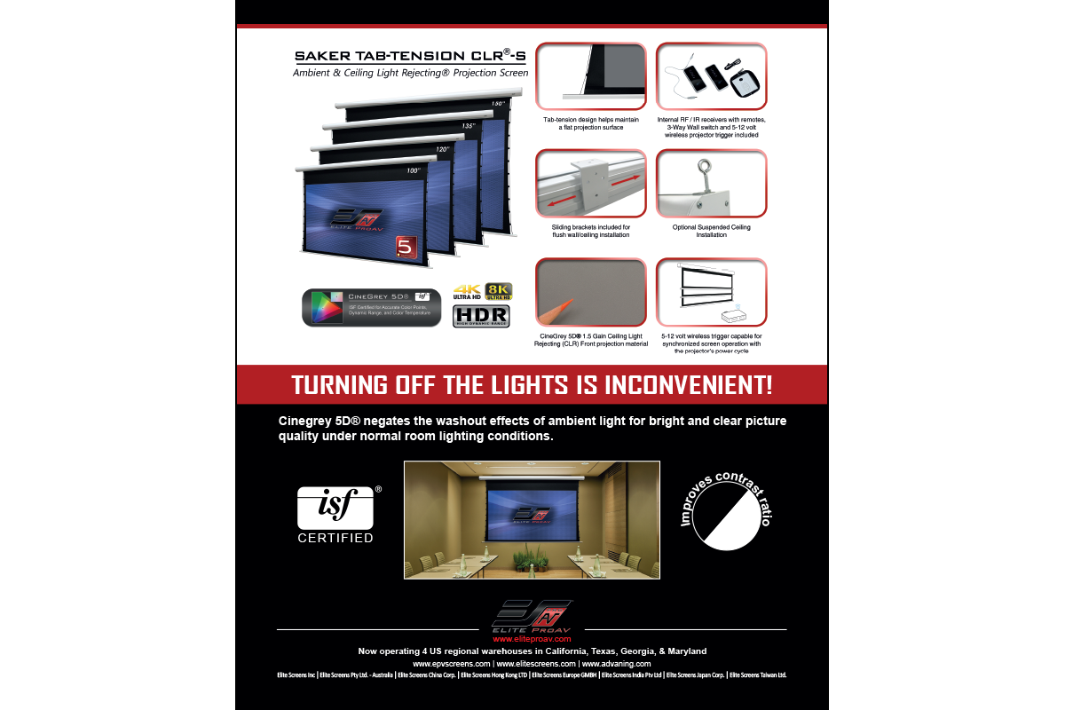 The Saker TabTension DarkUST® Gets the Projector Central's Highly