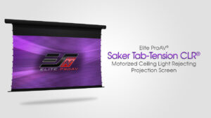 Saker Tab-Tension DarkStar® UST - Motorized Ceiling Light Rejecting Projection Screen