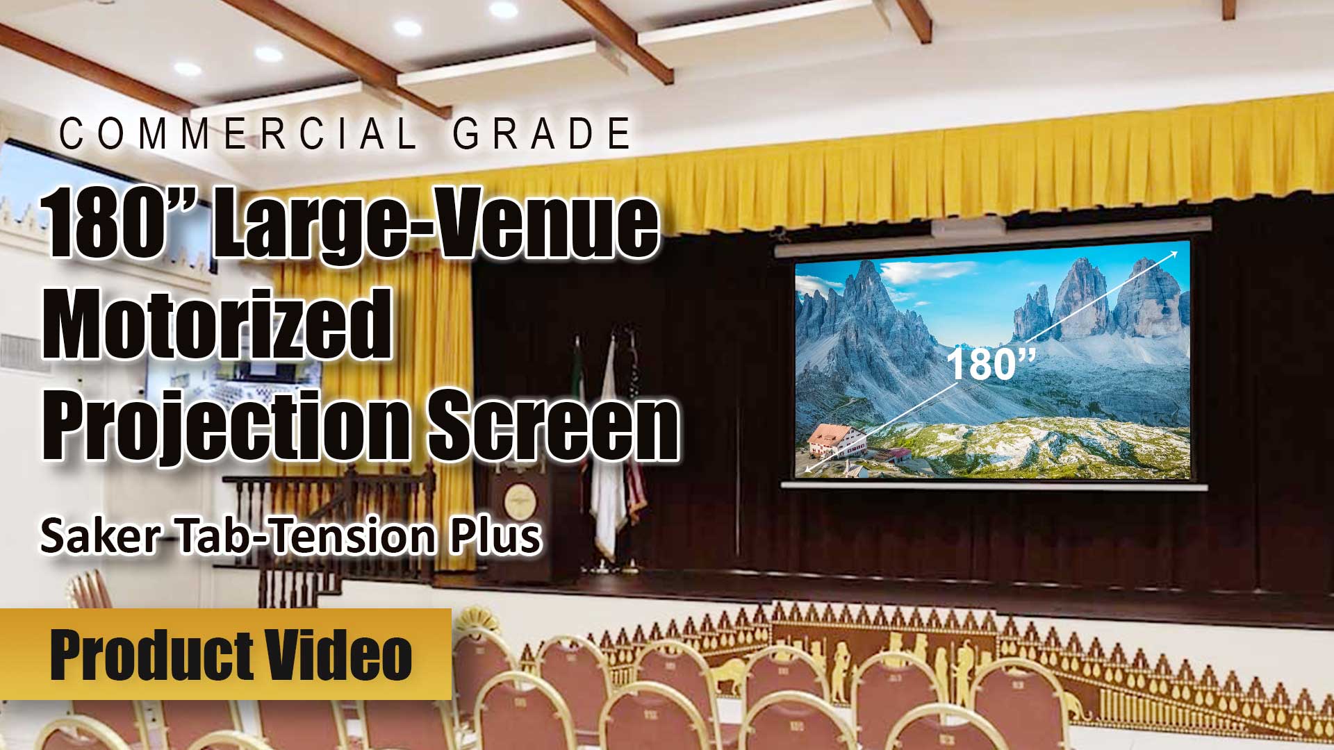 Elite ProAV The Perfect 180” Motorized Screen for Large Venues