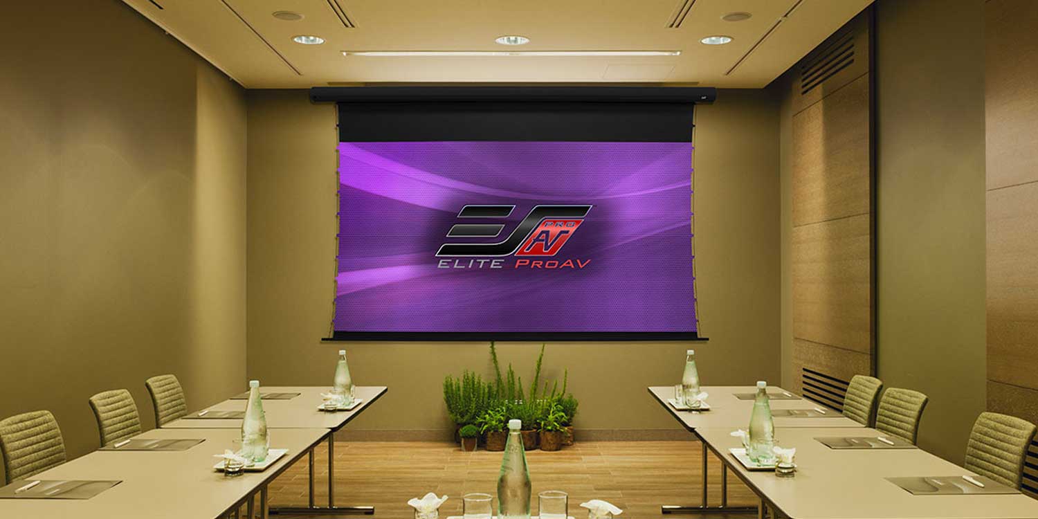 Quality projector screen for professional presentations and meetings.